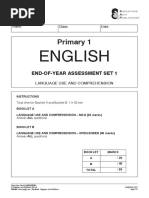 P1English - End of Year Set 1