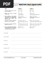 Chemsheets AS 1035 Redox Half Equations