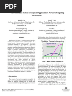 An Evolutionary System Development Approach in A Pervasive Computing Environment