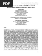 A Study On Consumer's Attitudes and Satisfaction Towards Advertisement On Himalaya Products in Tirunelveli District