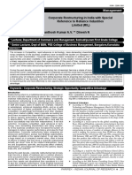 Corporate Restructuring in India With Special Reference To Reliance Industries Limited (RIL) Santhosh Kumar A.V. Dinesh N