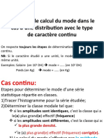 Complément Chapitre II - Calcul Du Mode - Cas Continu