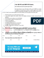 Puzzle Test Questions For SBI PO and IBPS PO Exams