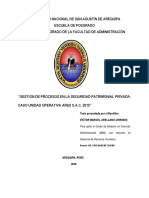 Gestion de Procesos en La Seguridad Patrimonial Privada