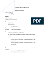 Interface Programming With LED: Ex. No 5a