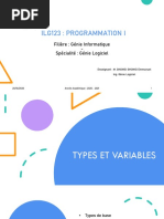 Chapitre 1 - Types de Base, Constantes & Variables