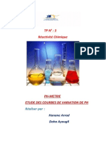 TPN: 3 Réactivité Chimique: Ph-Metrie Etude Des Courbes de Variation de PH