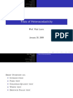 Tests of Heteroscedasticity: Prof. Rizzi Laura