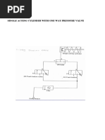 Circuit Diagram: Single Acting Cylinder With One Way Pressure Valve