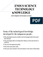 Indigenous Science and Technology Knowledge