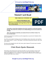 Mental Card Read: Clubs Hearts Spades Diamonds