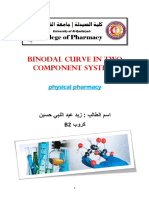 Binodal Curve in Two Component Systems: Pharmacy Physical