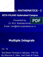 Math C191: Mathematics - I: BITS-PILANI Hyderabad Campus