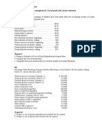 Revision Week 1. Questions. Question 1. Cost of Goods Manufactured, Cost of Goods Sold, Income Statement. (A)