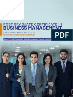 Business Management: Post Graduate Certificate in