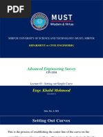 Lec # 03 Setting Out Simple Curve