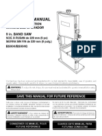 Operator'S Manual: 9 In. Band Saw