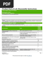 Product End-of-Life Disassembly Instructions