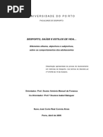 Desporto Saude Olhares Objectivos e Subjectivos Sobre Os Comportamentos Dos Adolescentes Tese de Doutoramento Comportamentosdosadolescentes