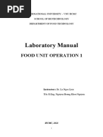 Food Unit Operation 1 - Laboratory Manual