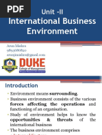 International Business Environment: Unit - II