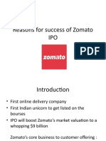 Reasons For Success of Zomato IPO