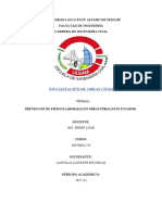 Fiscalizacion Prevención de Riesgos Laborales en Obras Públicas en Ecuador.