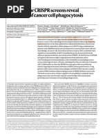 CRISPR Regulators of Cancer Cell Phagocytosis