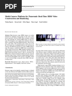 Multi-Camera Platform For Panoramic Real-Time HDR Video Construction and Rendering