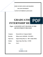 (Document Title) : Graduation Internship Report