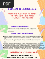 Proyecto de Investigación Depresion y Ansiedad en Madres de Familia de La I.E Altas Cumbres - Chilca 2021