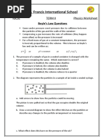 St. Francis International School: Igcse Term Ii Physics Worksheet