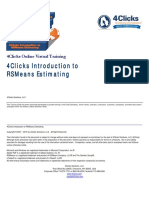 4clicks Introduction To Rsmeans Estimating: 4clicks Online Virtual Training