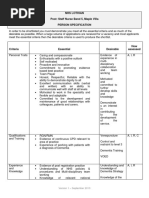 Lothian Person Specification