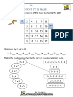 2 Times Table Count by 2s Maze