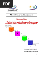 TD Calcul Des Réacteurs Chimiques Master Matériaux FPN