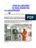 Advices How To Calculate The Power Loss Inside The LV Switchboard