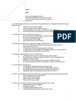 Intercultural Communication I. Multiple Choice Questions