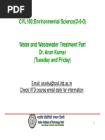 CVL100:Environmental Science (2-0-0) : Email: Arunku@civil - Iitd.ac - in Check IITD Course Email Daily For Information