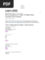 Learn CBSE: MCQ Questions For Class 10 Maths Real Numbers With Answers