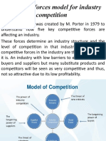 Porters Five Forces Model For Industry Competition