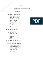 Week 1 Learning Task 1: Evaluate The Following Polynomials in Your Answer Sheet