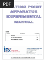 Melting Point Apparatus Experimental Manual