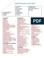 1,500+ ESL/EFL Conversations On 25 Topics: I. Small Talk II. College Life III. at The Library