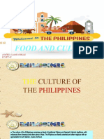 Food & Culture - PH, CHINA, SPAIN AND MEDITERRAEAN