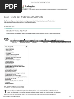 Learn How To Day Trade Using Pivot Points