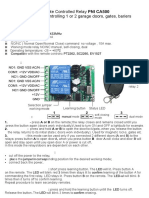 Remote Controlled Relay PNI CA500 For Controlling 1 or 2 Garage Doors, Gates, Bariers