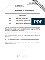 MARK SCHEME For The November 2003 Question Papers