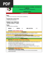 Plan de Clases Estados de La Materia