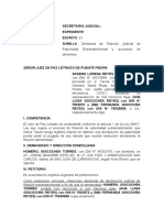 Demanda de Filiacion y Alimentos Sandra